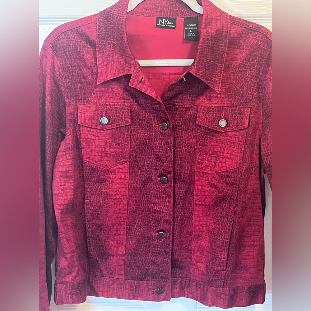 NY Jeans Collection Women's Red Jacket